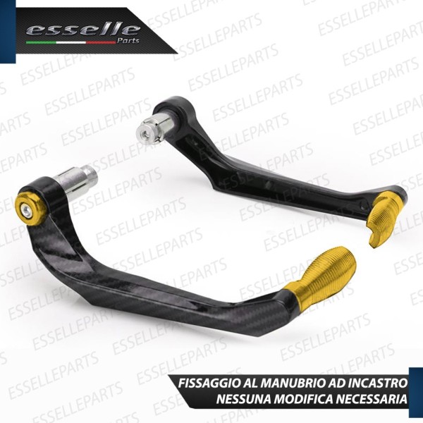PARALEVE PROTEZIONE PER FRENO E FRIZIONE CARBON LOOK con inserti ORO Moto Guzzi