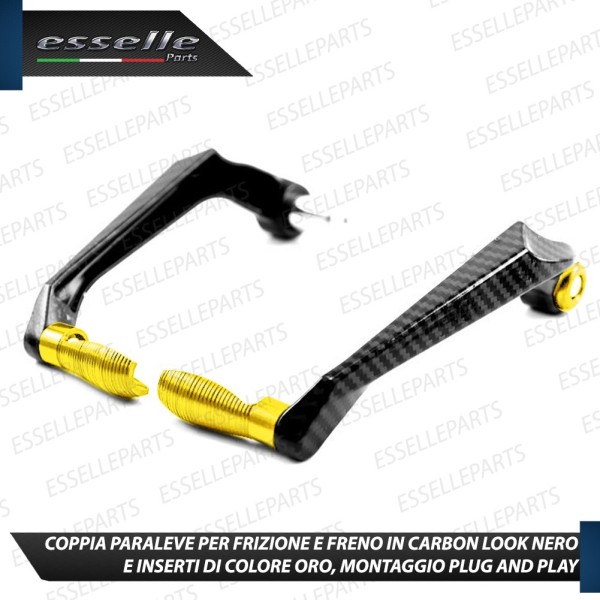 PARALEVE PROTEZIONE PER FRENO E FRIZIONE CARBON LOOK con inserti ORO Sym