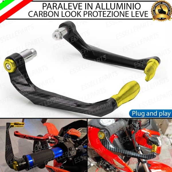 PARALEVE PROTEZIONE PER FRENO E FRIZIONE CARBON LOOK con inserti ORO Triumph