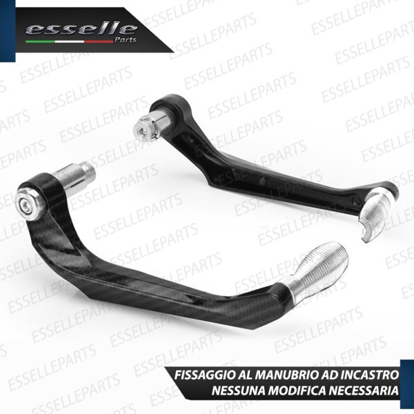 PARALEVE PROTEZIONE PER FRENO E FRIZIONE CARBON LOOK con inserti ARGENTO Buell