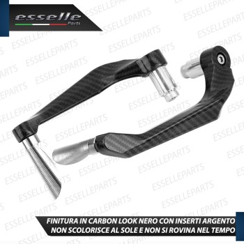 PARALEVE PROTEZIONE PER FRENO E FRIZIONE CARBON LOOK con inserti ARGENTO Kawasaki