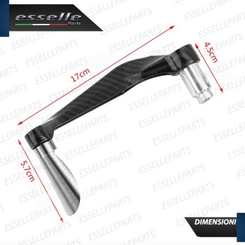 PARALEVE PROTEZIONE PER FRENO E FRIZIONE CARBON LOOK con inserti ARGENTO Kawasaki