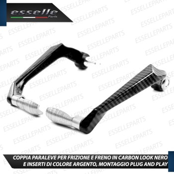PARALEVE PROTEZIONE PER FRENO E FRIZIONE CARBON LOOK con inserti ARGENTO Malaguti PARALEVE PROTEZIONE PER FRENO E FRIZIONE CARBON LOOK con inserti ARGENTO Malaguti