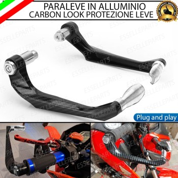 PARALEVE PROTEZIONE FRENO FRIZIONE CARBON LOOK con Inserti ARGENTO per Suzuki moto