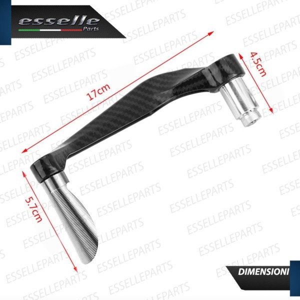 PARALEVE PROTEZIONE PER FRENO E FRIZIONE CARBON LOOK con inserti ARGENTO Triumph