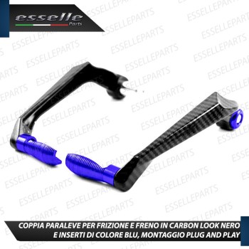 PARALEVE PROTEZIONE PER FRENO E FRIZIONE CARBON LOOK con inserti BLU Benelli