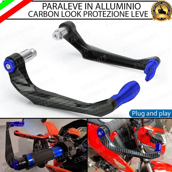 PARALEVE PROTEZIONE PER FRENO E FRIZIONE CARBON LOOK con inserti BLU Husqvarna