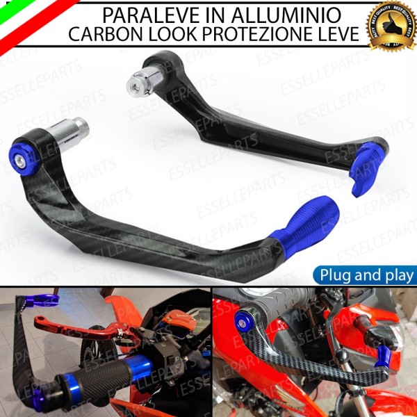 PARALEVE PROTEZIONE PER FRENO E FRIZIONE CARBON LOOK con inserti BLU Kawasaki