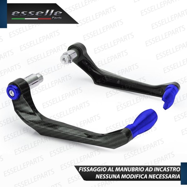 PARALEVE PROTEZIONE PER FRENO E FRIZIONE CARBON LOOK con inserti BLU Peugeot moto