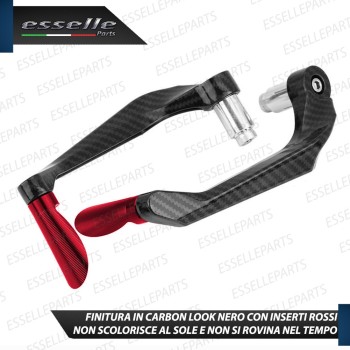 PARALEVE PROTEZIONE PER FRENO E FRIZIONE CARBON LOOK con inserti ROSSO Buell