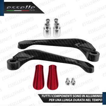 PARALEVE PROTEZIONE PER FRENO E FRIZIONE CARBON LOOK con inserti ROSSO Honda moto PARALEVE PROTEZIONE PER FRENO E FRIZIONE CARBON LOOK con inserti ROSSO Honda moto