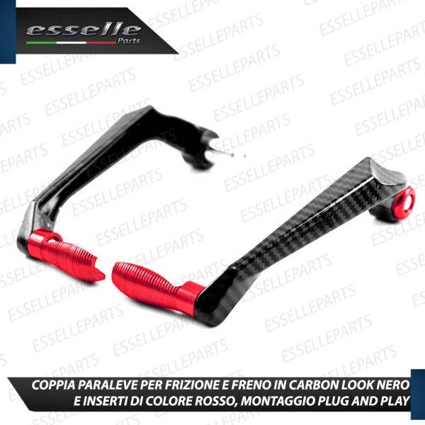 PARALEVE PROTEZIONE PER FRENO E FRIZIONE CARBON LOOK con inserti ROSSO MV Agusta