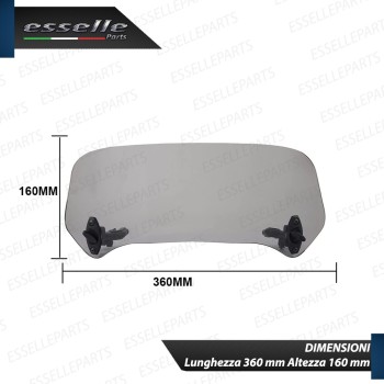 Deflettore - Fumè - Aggiuntivo Cupolino Regolabile in ABS per Aprilia