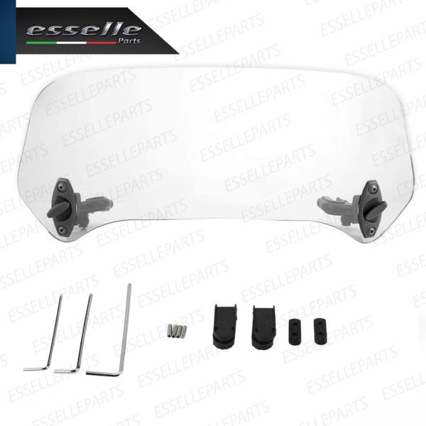 Deflettore - TRASPARENTE - Aggiuntivo Cupolino Regolabile in ABS per Honda moto