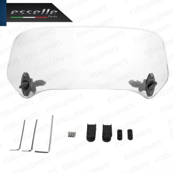 Deflettore - TRASPARENTE - Aggiuntivo Cupolino Regolabile in ABS per Moto Guzzi