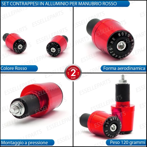 Bilancieri Stabilizzatori ROSSO LUCIDO in metallo specifici per Peugeot moto