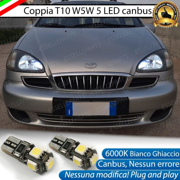 Luci posizione T10 W5W 5 LED Canbus DAEWOO TACUMA