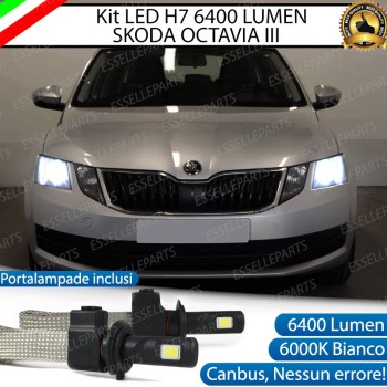 Kit Full LED H7 6400 Lumen 6000K bianco Anabbaglianti SKODA Octavia 3 5E Restyling