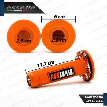 Manopole Antiscivolo - ARANCIONE - specifiche per moto, motorini, scooter, quad Buell