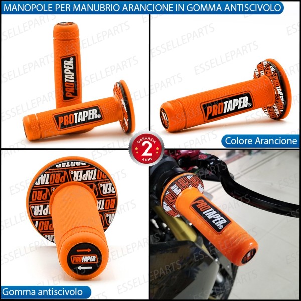 Manopole Antiscivolo - ARANCIONE - specifiche per Peugeot moto