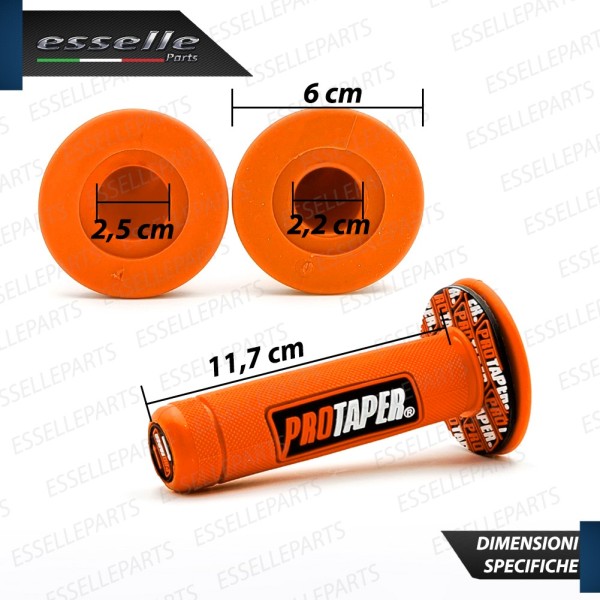 Manopole Antiscivolo - ARANCIONE - specifiche per moto, motorini, scooter, quad Sym