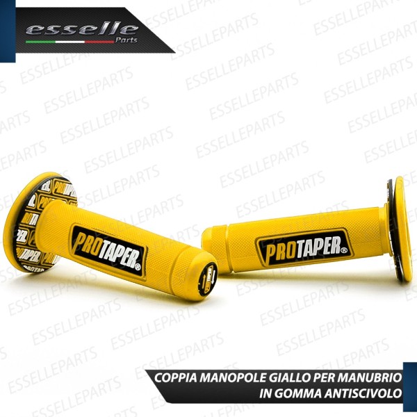 Manopole Antiscivolo - GIALLO - specifiche per moto, motorini, scooter, quad Buell