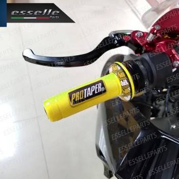 Manopole Antiscivolo - GIALLO - specifiche per moto, motorini, scooter, quad Malaguti