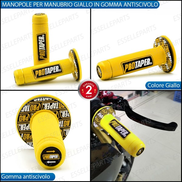 Manopole Antiscivolo - GIALLO - specifiche per Suzuki moto
