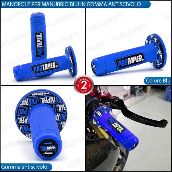 Manopole Antiscivolo - BLU - specifiche per moto, motorini, scooter, quad Benelli