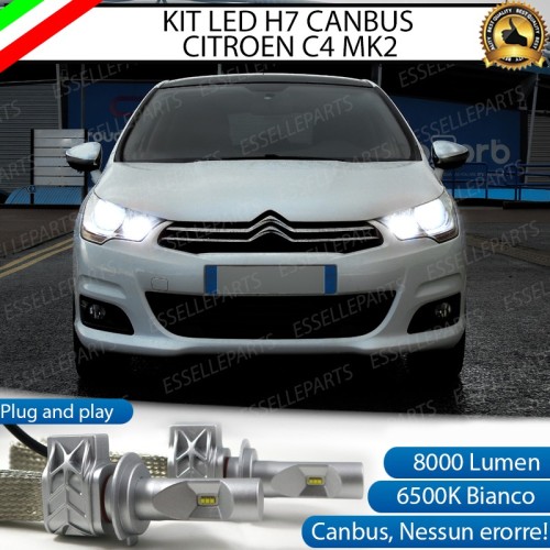 Kit Full LED H7 8000 Lumen 6000K bianco Anabbaglianti CITROEN C4 mk2