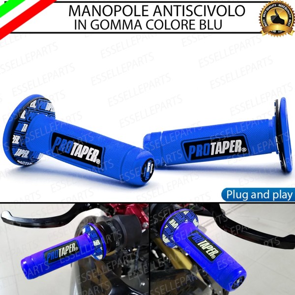 Manopole Antiscivolo - BLU - specifiche per moto, motorini, scooter, quad Vespa