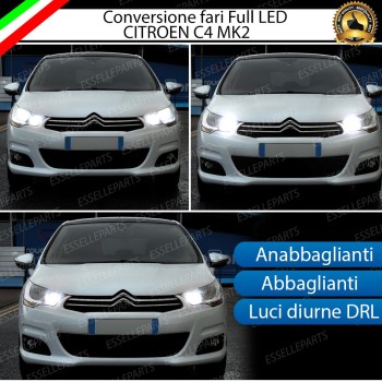 Conversione Fari Full LED 6000K bianco Citroen C4 MK2