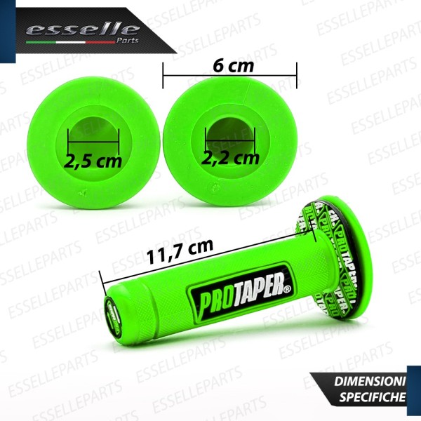 Manopole Antiscivolo - VERDE - specifiche per moto, motorini, scooter, quad Yamaha