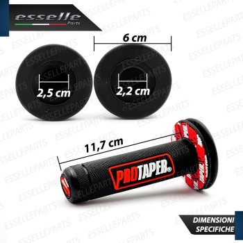Manopole Antiscivolo - NERO ROSSO - specifiche per Aprilia