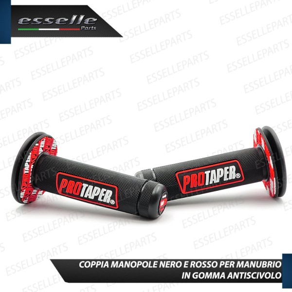 Manopole Antiscivolo - NERO ROSSO - specifiche per Moto Guzzi
