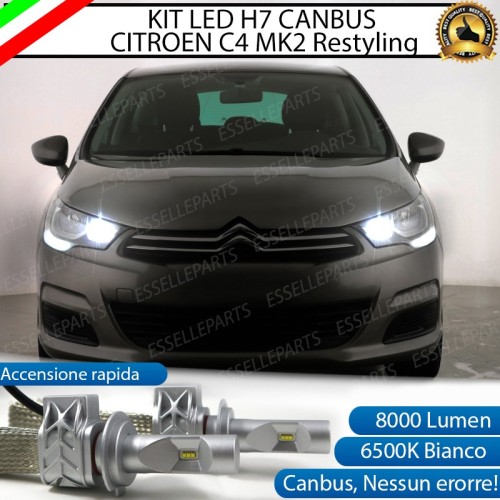 Kit Full LED H7 8000 Lumen 6000K bianco Abbaglianti CITROEN C4 MK2 RESTYLING