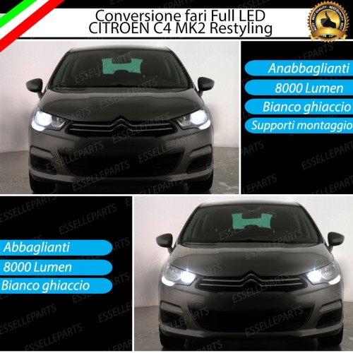 Conversione Fari Full LED 6000K bianco Citroen C4 MK2 Restyling