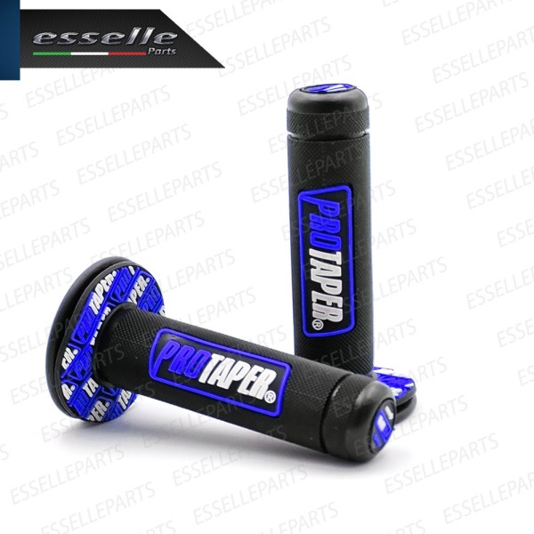 Manopole Antiscivolo - NERO BLU - specifiche per moto, motorini, scooter, quad Sym