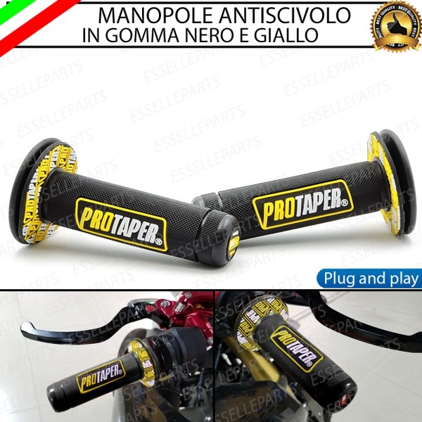 Manopole Antiscivolo - NERO GIALLO - specifiche per Malaguti