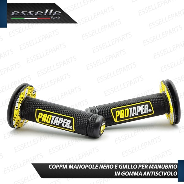 Manopole Antiscivolo - NERO GIALLO - specifiche per Moto Guzzi