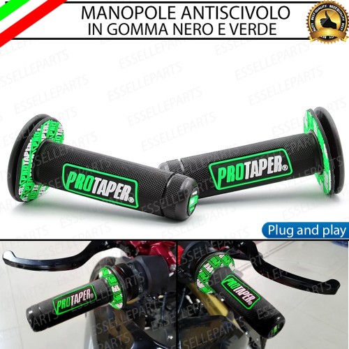 Manopole Antiscivolo - NERO VERDE - specifiche per Lambretta
