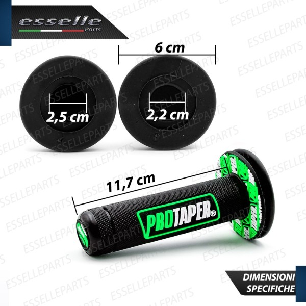 Manopole Antiscivolo - NERO VERDE - specifiche per Triumph