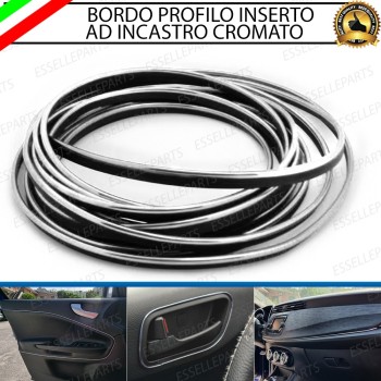 Bordo - CROMATO - Profilo 5 metri ad incastro per Cruscotti Interni Auto in PVC Modellabile Bordo - CROMATO - Profilo 5 metri ad incastro per Cruscotti Interni Auto in PVC Modellabile