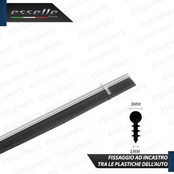 Bordo - CROMATO - Profilo 5 metri ad incastro per Cruscotti Interni Auto in PVC Modellabile Bordo - CROMATO - Profilo 5 metri ad incastro per Cruscotti Interni Auto in PVC Modellabile