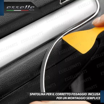 Bordo - CROMATO - Profilo 5 metri ad incastro per Cruscotti Interni Auto in PVC Modellabile Bordo - CROMATO - Profilo 5 metri ad incastro per Cruscotti Interni Auto in PVC Modellabile