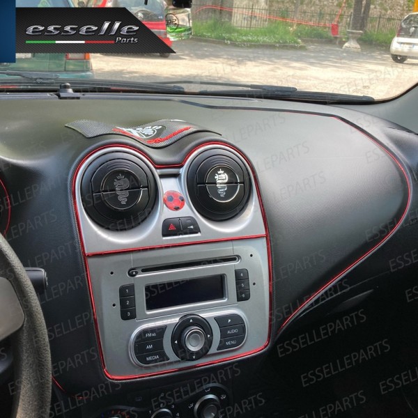 Bordo ROSSO  Profilo ad incastro per Cruscotti Interni Auto