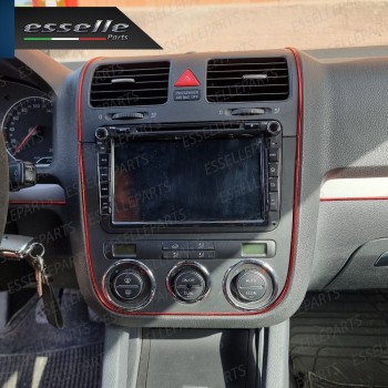 Bordo ROSSO  Profilo ad incastro per Cruscotti Interni Auto