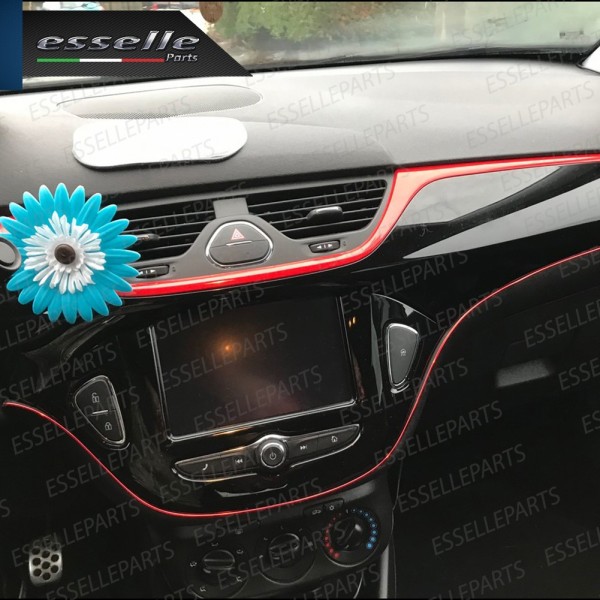 Bordo ROSSO  Profilo ad incastro per Cruscotti Interni Auto