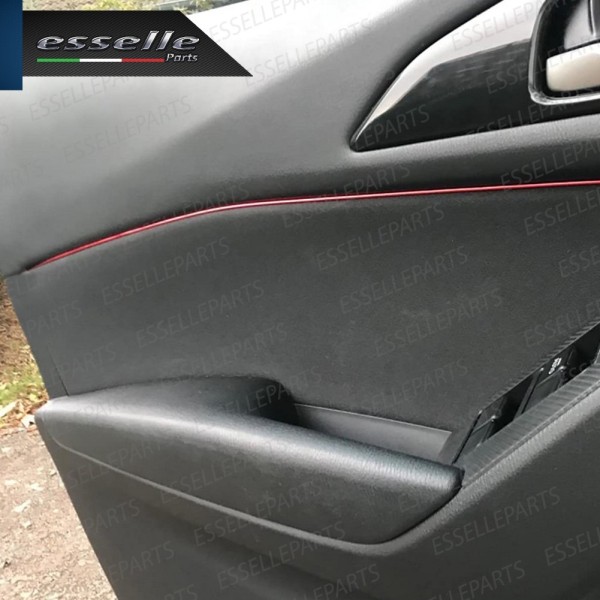 Bordo ROSSO  Profilo ad incastro per Cruscotti Interni Auto