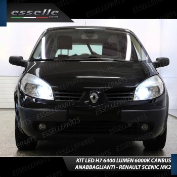 Kit Full LED H7 6400 Lumen 6000K Anabbaglianti RENAULT SCENIC 2 con fari a parabola Kit Full LED H7 6400 Lumen 6000K Anabbaglianti RENAULT SCENIC 2 con fari a parabola